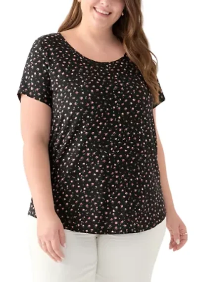 Plus Short Sleeve Printed T-Shirt