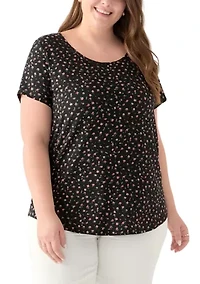 Plus Short Sleeve Printed T-Shirt