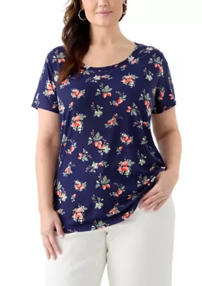 Plus Short Sleeve Printed T-Shirt