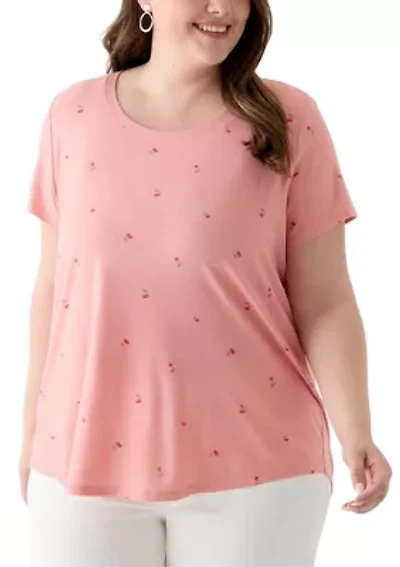 Plus Short Sleeve Printed T-Shirt