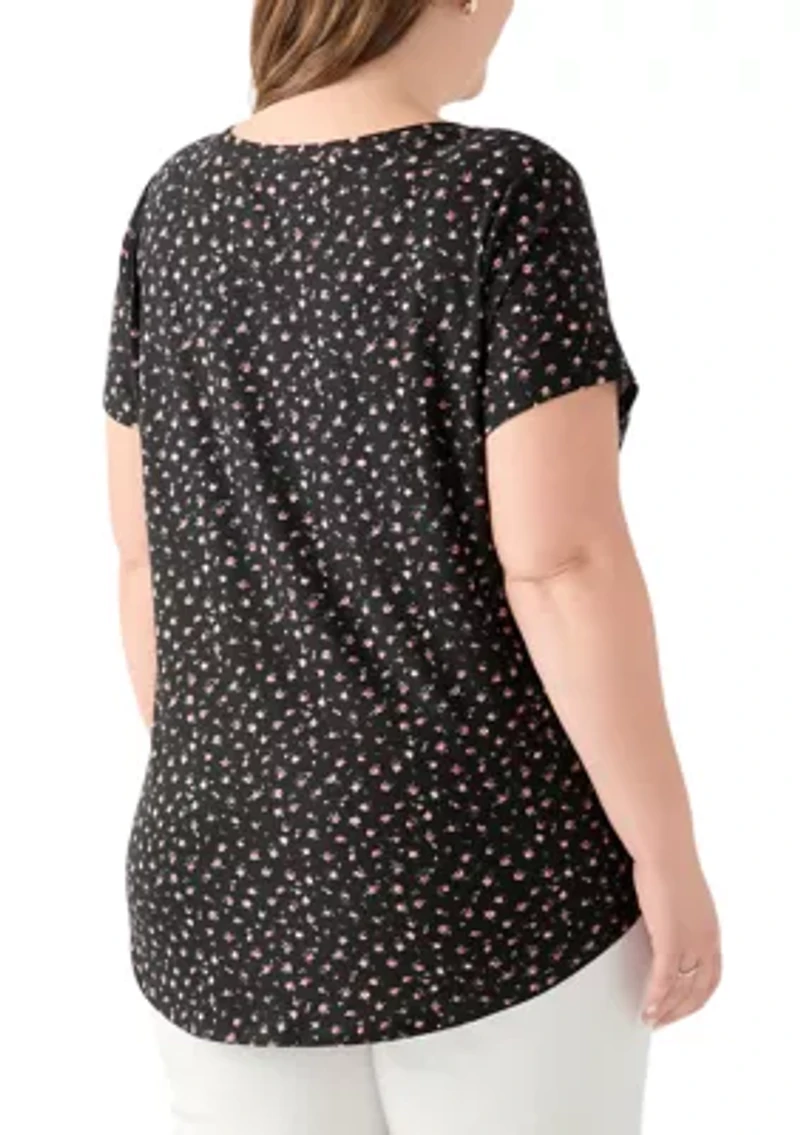 Plus Short Sleeve Printed T-Shirt