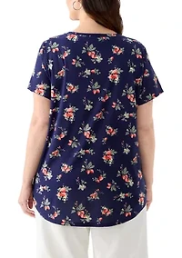 Plus Short Sleeve Printed T-Shirt