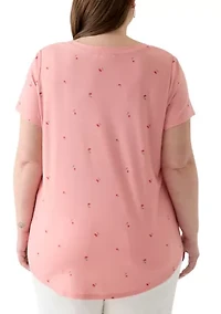 Plus Short Sleeve Printed T-Shirt