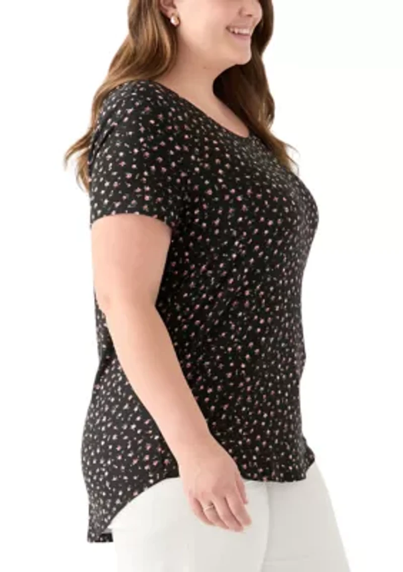 Plus Short Sleeve Printed T-Shirt