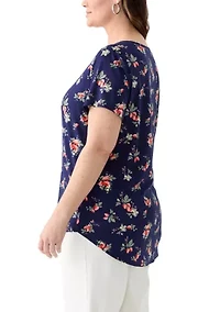 Plus Short Sleeve Printed T-Shirt