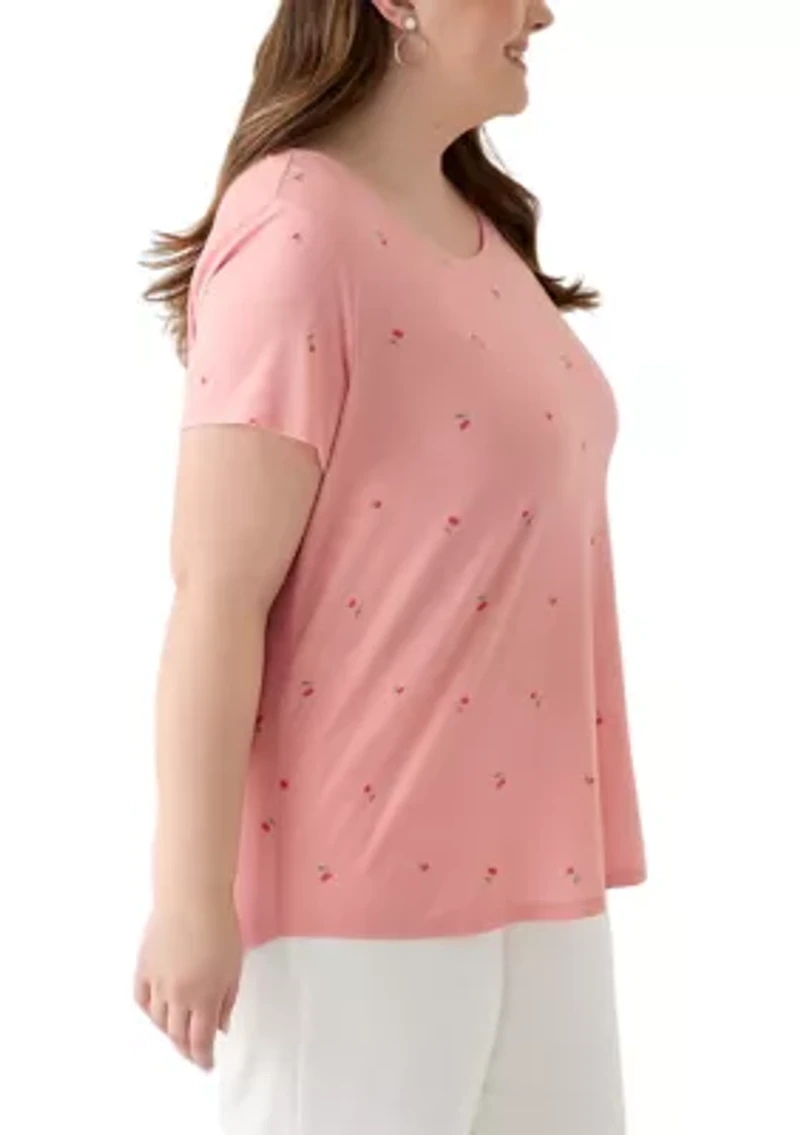 Plus Short Sleeve Printed T-Shirt