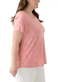 Plus Short Sleeve Printed T-Shirt