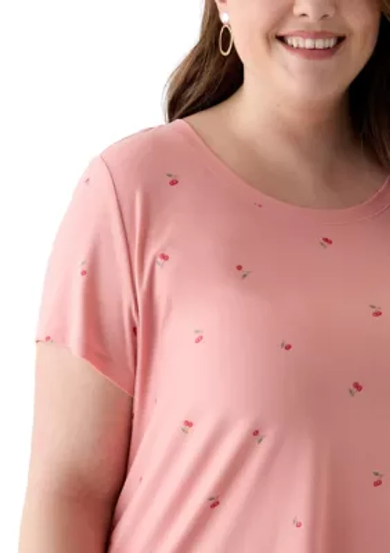 Plus Short Sleeve Printed T-Shirt