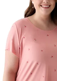 Plus Short Sleeve Printed T-Shirt