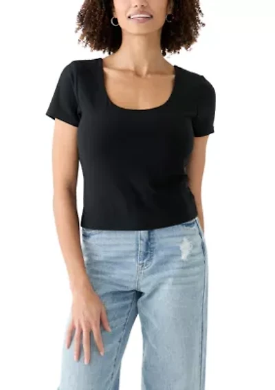 Women's Short Sleeve Peached Jersey T-Shirt