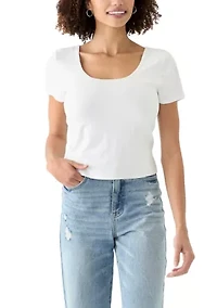 Women's Short Sleeve Peached Jersey T-Shirt