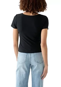 Women's Short Sleeve Peached Jersey T-Shirt