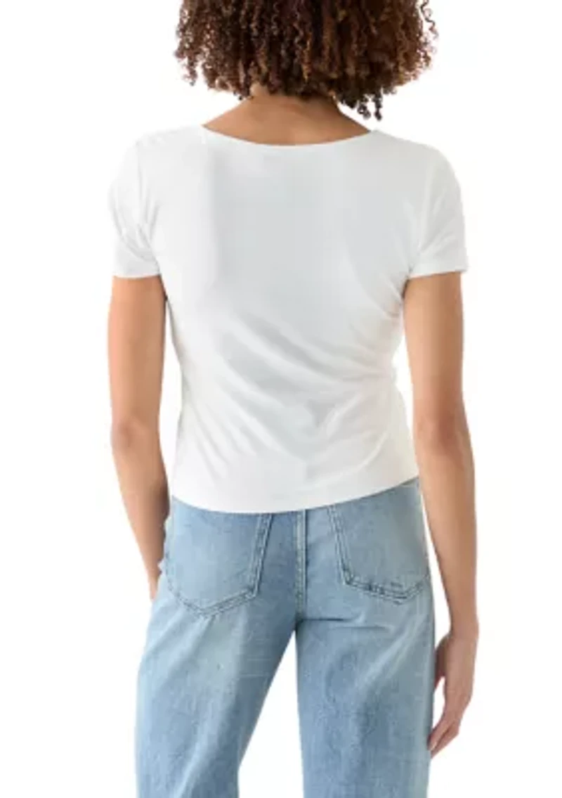 Women's Short Sleeve Peached Jersey T-Shirt