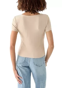 Women's Short Sleeve Peached Jersey T-Shirt