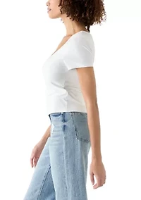 Women's Short Sleeve Peached Jersey T-Shirt