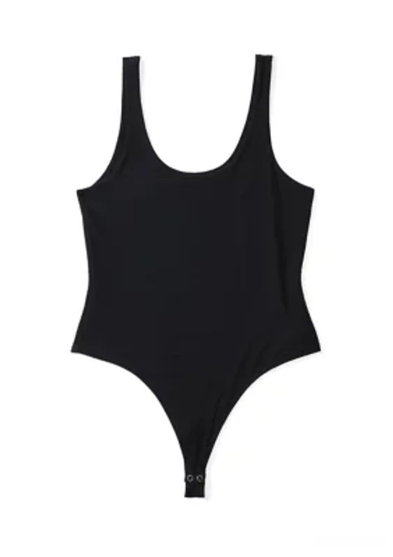 Women's Scoop Neck Double Layer Bodysuit