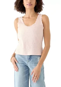 Women's Pointelle Tank Top