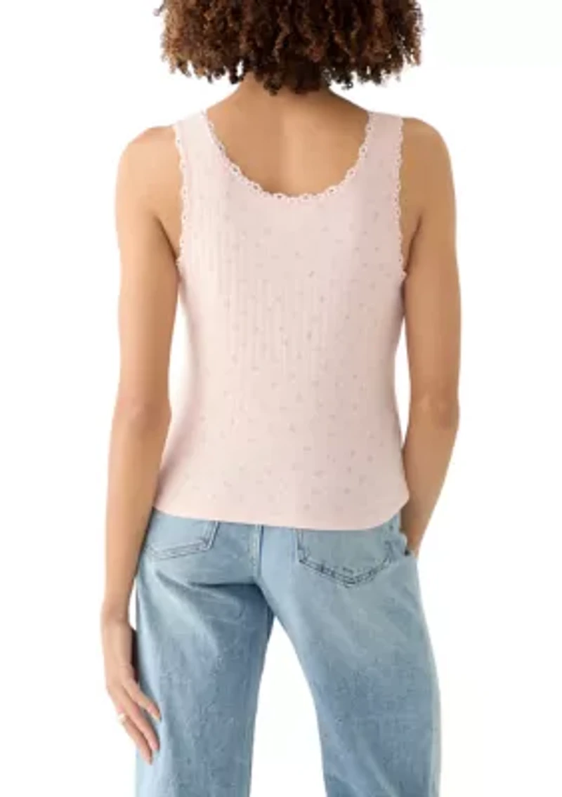 Women's Pointelle Tank Top