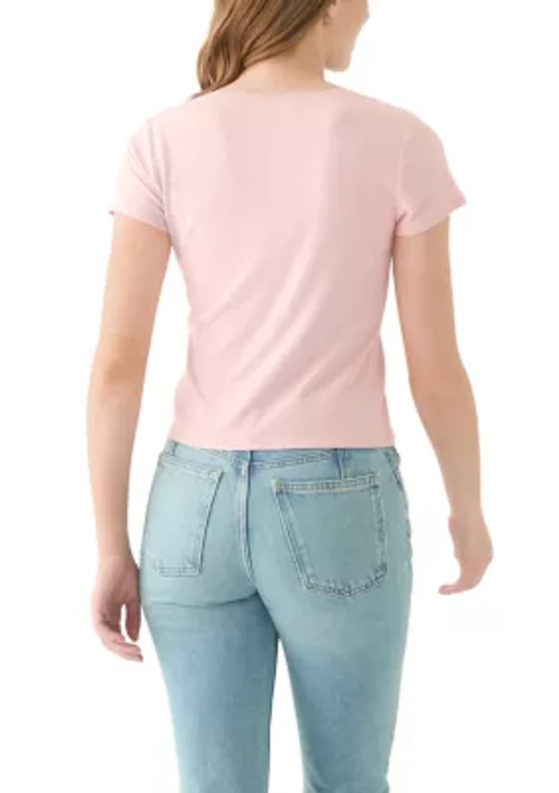 Women's T-Shirt with Lace Trim