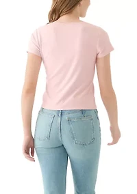 Women's T-Shirt with Lace Trim