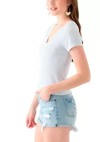 Women's T-Shirt with Lace Trim