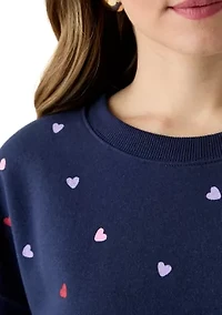 Women's Multi Heart Crew Sweatshirt