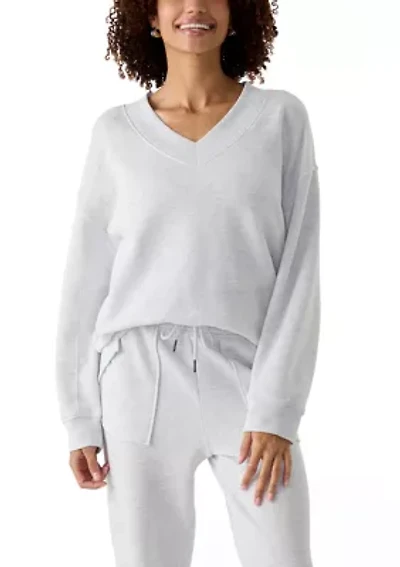 Women's Oversized V-Neck Sweatshirt