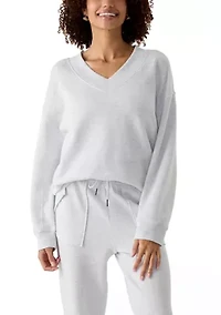 Women's Oversized V-Neck Sweatshirt