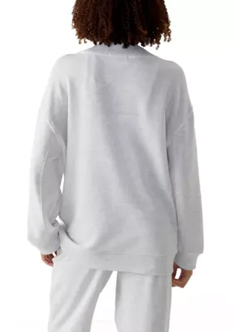 Women's Oversized V-Neck Sweatshirt