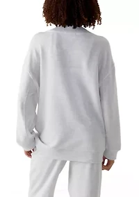 Women's Oversized V-Neck Sweatshirt