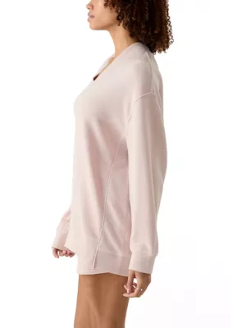 Women's Oversized V-Neck Sweatshirt