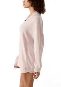 Women's Oversized V-Neck Sweatshirt