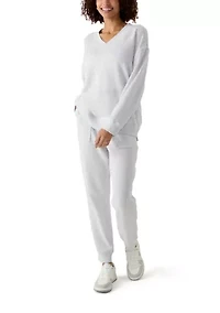 Women's Oversized V-Neck Sweatshirt