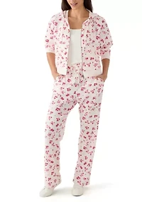 Waffle Wide Leg Pants