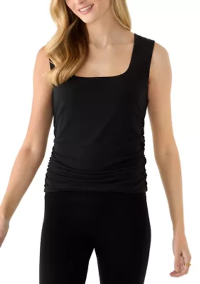 Women's Square Neck Ruched Tank Top