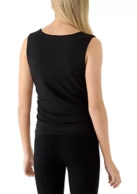 Women's Square Neck Ruched Tank Top