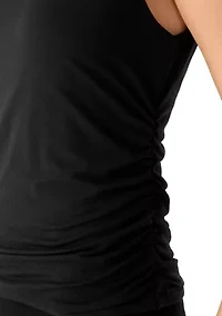 Women's Square Neck Ruched Tank Top