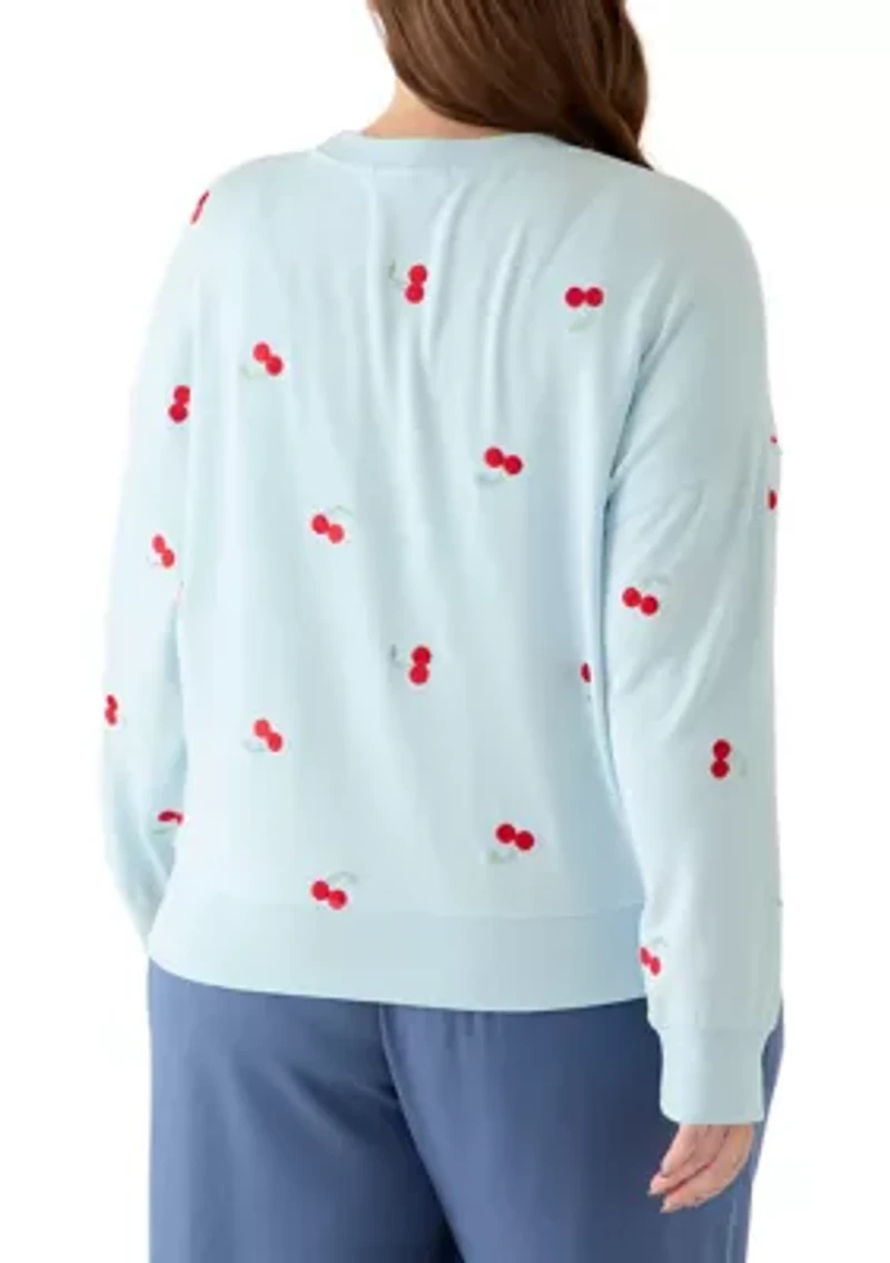 Plus Long Sleeve Appliqué Sweatshirt