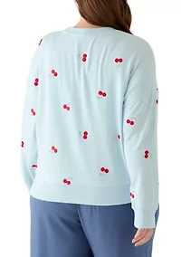 Plus Long Sleeve Appliqué Sweatshirt