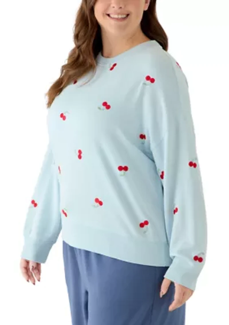 Plus Long Sleeve Appliqué Sweatshirt