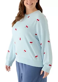 Plus Long Sleeve Appliqué Sweatshirt