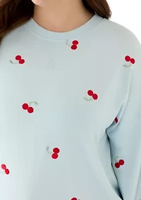 Plus Long Sleeve Appliqué Sweatshirt