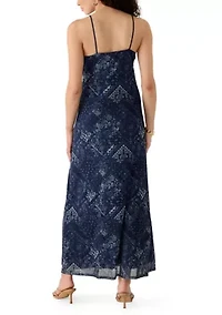 Women's Sweetheart Lace Bodice Maxi Dress