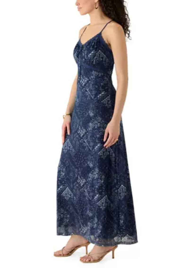 Women's Sweetheart Lace Bodice Maxi Dress