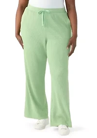 Plus Wide Leg Waffle Pants