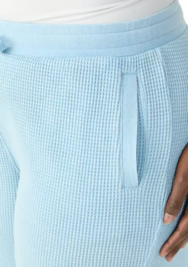 Plus Wide Leg Waffle Pants