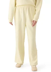 Women's Wide Leg Sweatpants with Appliqué