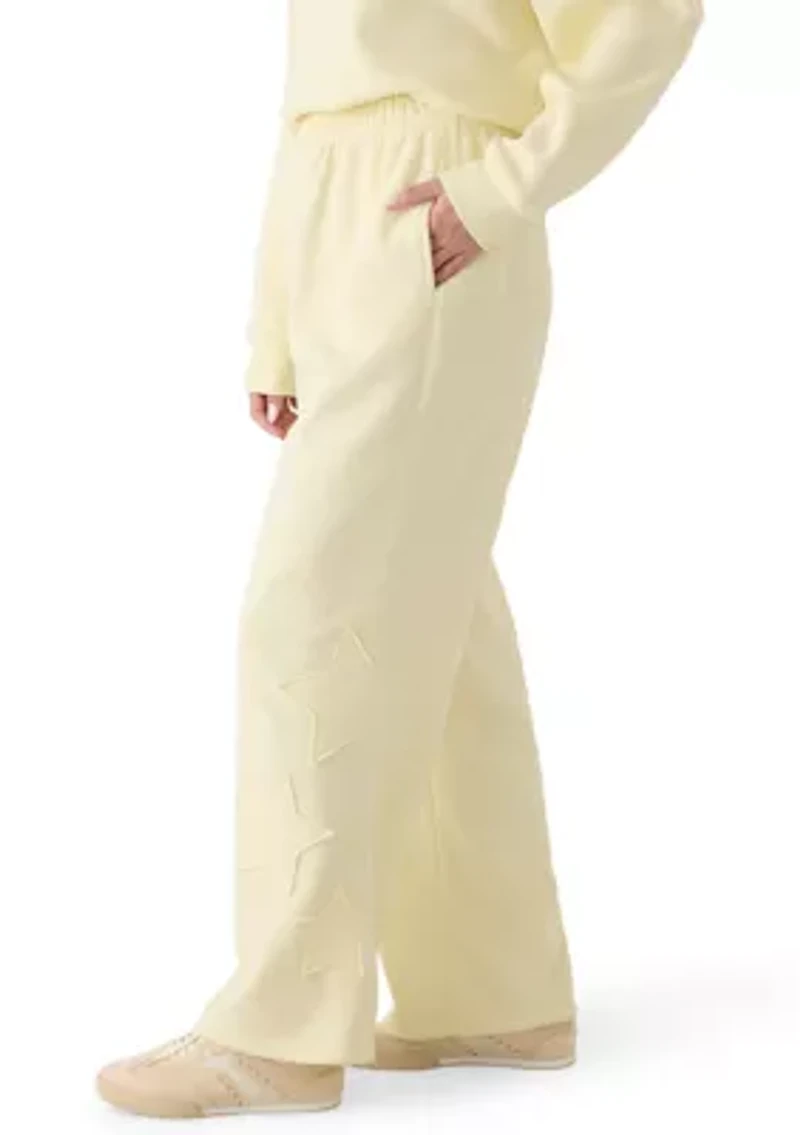 Women's Wide Leg Sweatpants with Appliqué