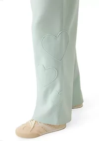 Women's Wide Leg Sweatpants with Appliqué