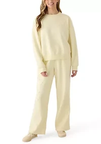 Women's Wide Leg Sweatpants with Appliqué